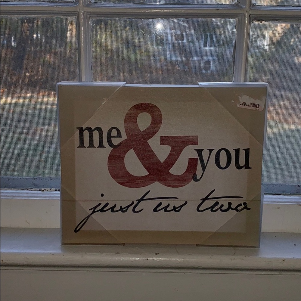 Sweet Couple Canvas Sign - never used